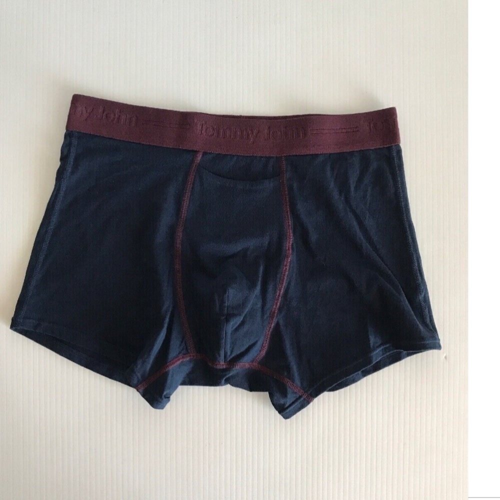NEW Tommy John Cotton Basics Trunk 2 Pack Dress Black/Winetasting Size Small